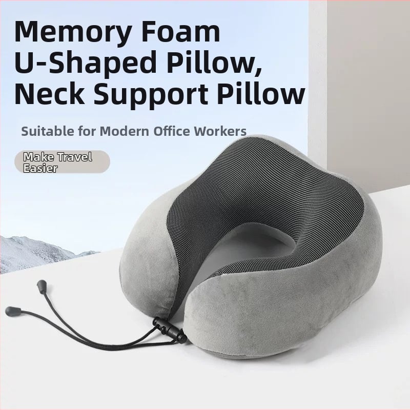 U-kujuline kaelalapp mäluvahtiga reisile, Crystal Velvet kanga, kerge kaal kuni 0,5 kg