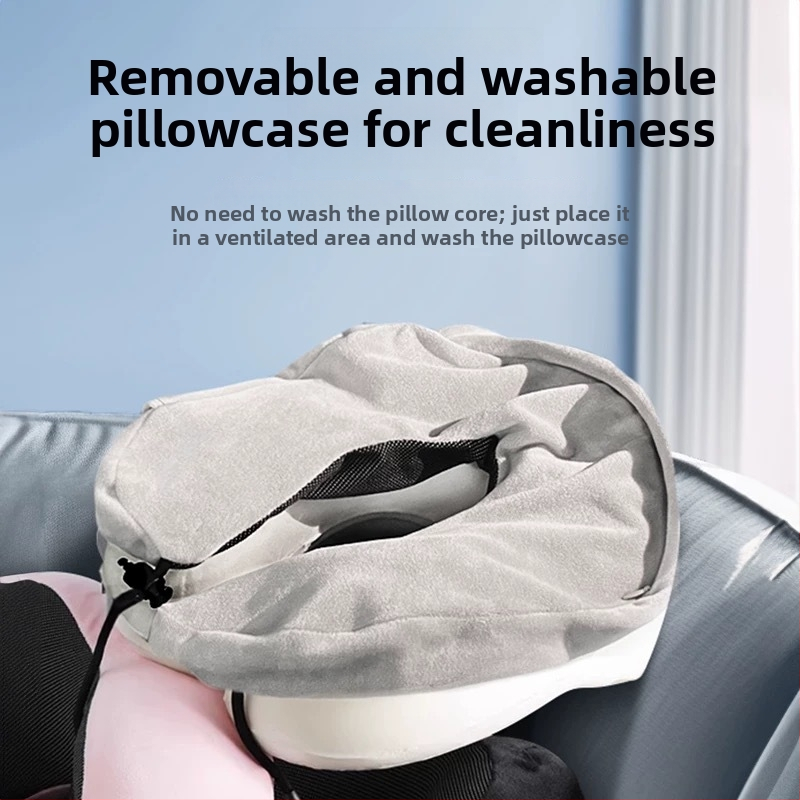 U-kujuline kaelalapp mäluvahtiga reisile, Crystal Velvet kanga, kerge kaal kuni 0,5 kg