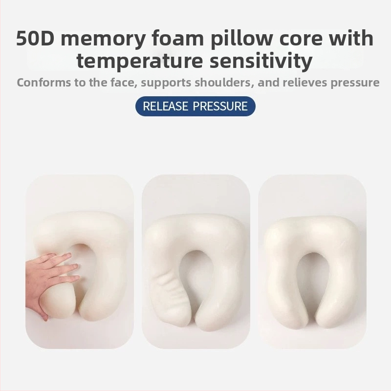 U-kujuline kaelalapp mäluvahtiga reisile, Crystal Velvet kanga, kerge kaal kuni 0,5 kg