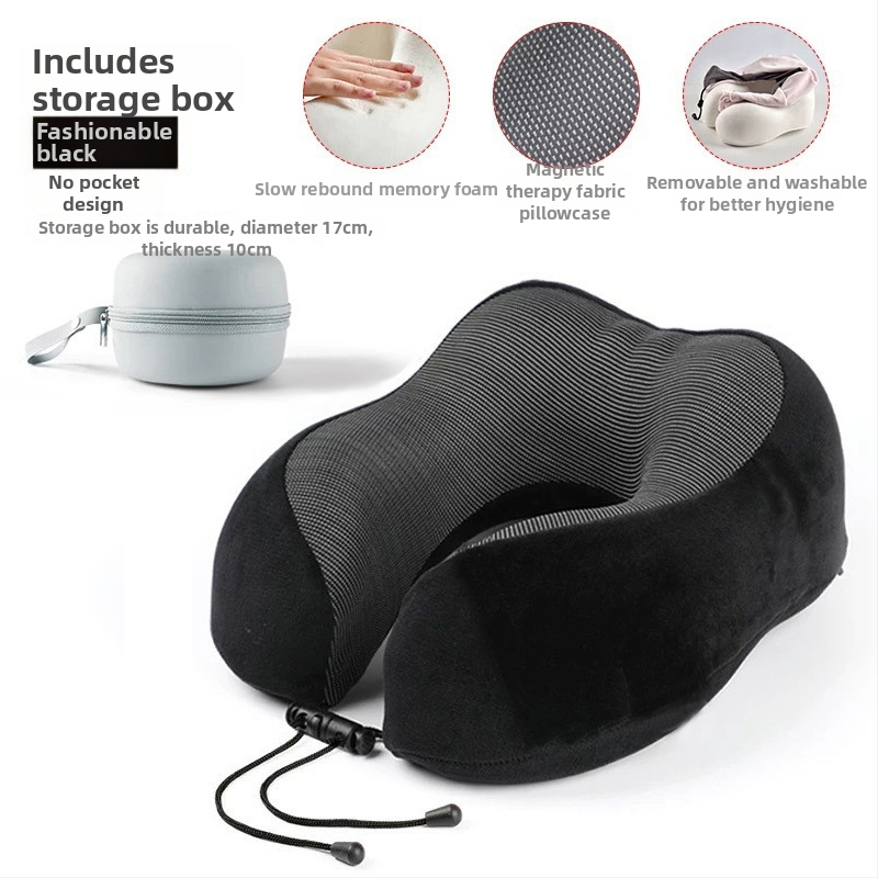 U-kujuline kaelalapp mäluvahtiga reisile, Crystal Velvet kanga, kerge kaal kuni 0,5 kg