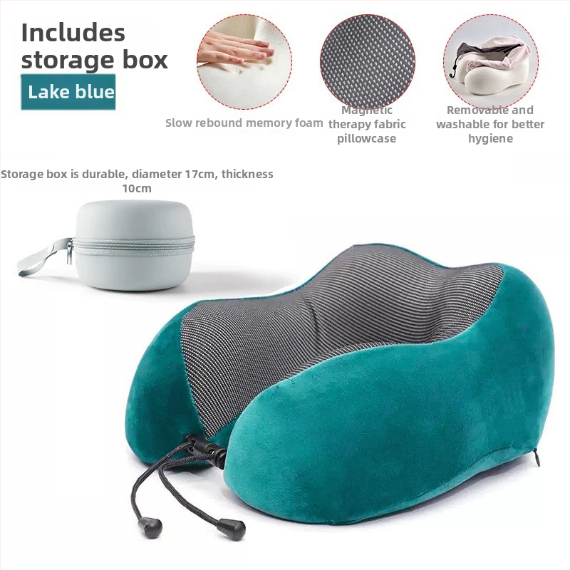 U-kujuline kaelalapp mäluvahtiga reisile, Crystal Velvet kanga, kerge kaal kuni 0,5 kg