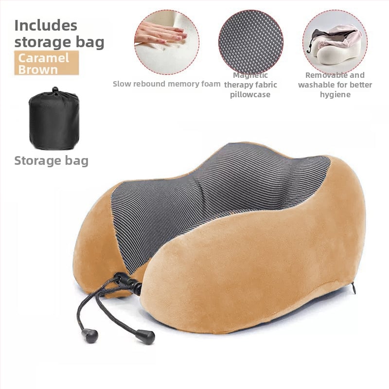 U-kujuline kaelalapp mäluvahtiga reisile, Crystal Velvet kanga, kerge kaal kuni 0,5 kg