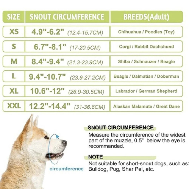 Move reflektirajući muzzle za psa s prozračnom mrežom – protiv ugriza, protiv lajanja i protiv jedenja, poliester