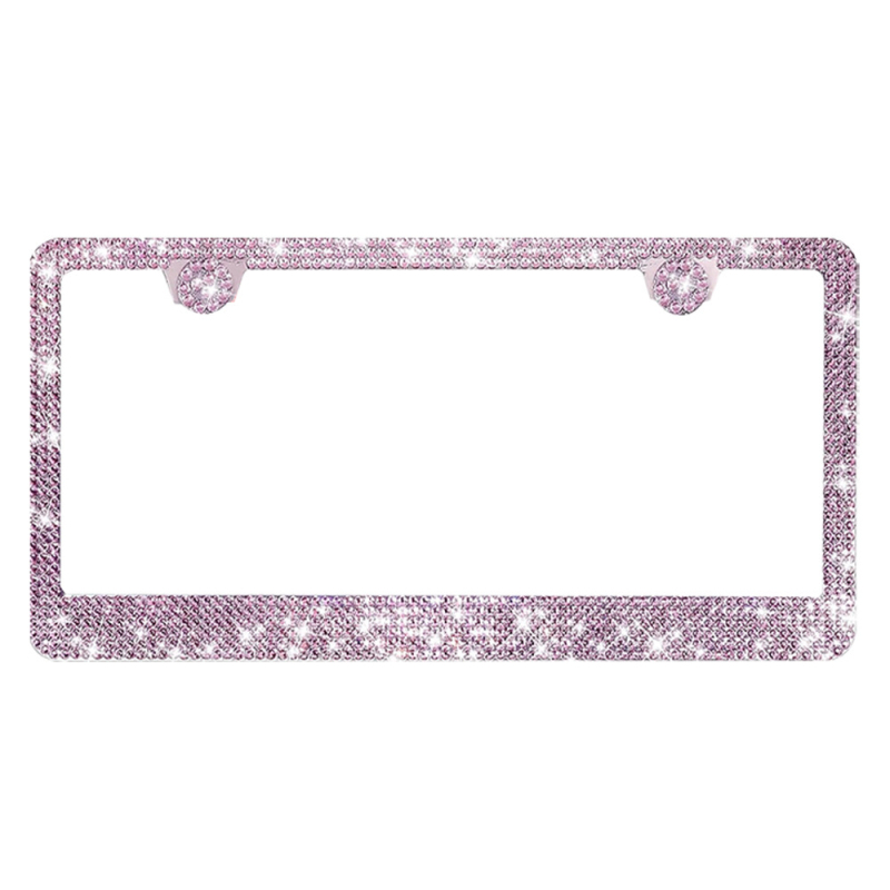 Okvir za registarsku pločicu od nehrđajućeg čelika sa dijamantnim kristalima, pravokutni univerzalni držač Hao Kuang