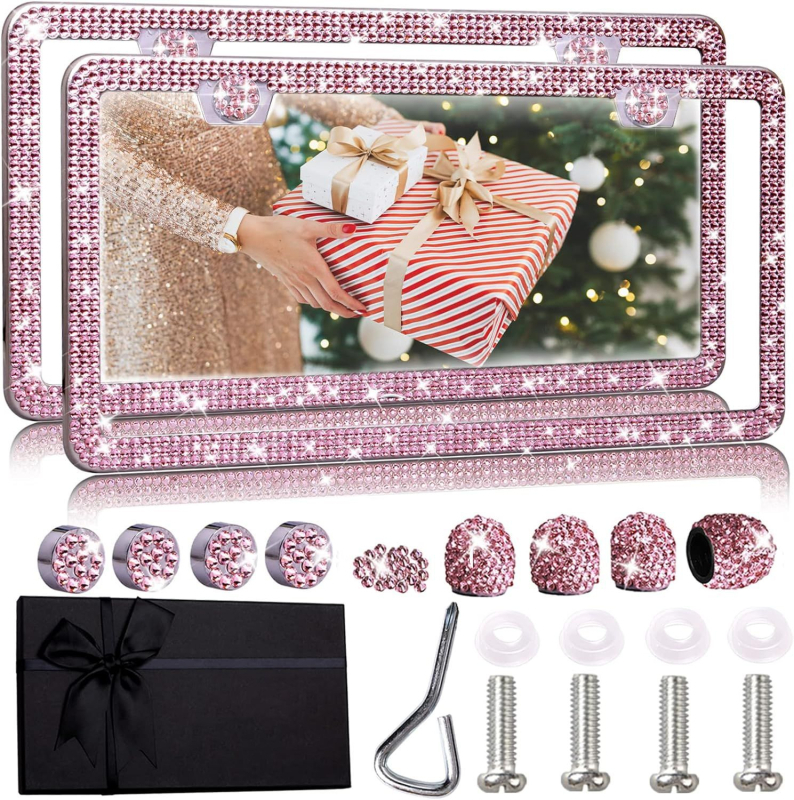 Univerzalni okvir za registarsku pločicu – aluminijska legura, model TM-M-01, kompatibilan s vozilima američkog standarda, dodatak M-01, marka Car Meimei.