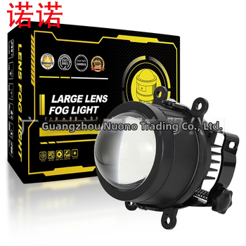 Miglas gaisma ar četrstūra stiprinājumu un lēcu, daudzkrāsas LED, 9-32V, 55W, 6500lm, IP68, Nono