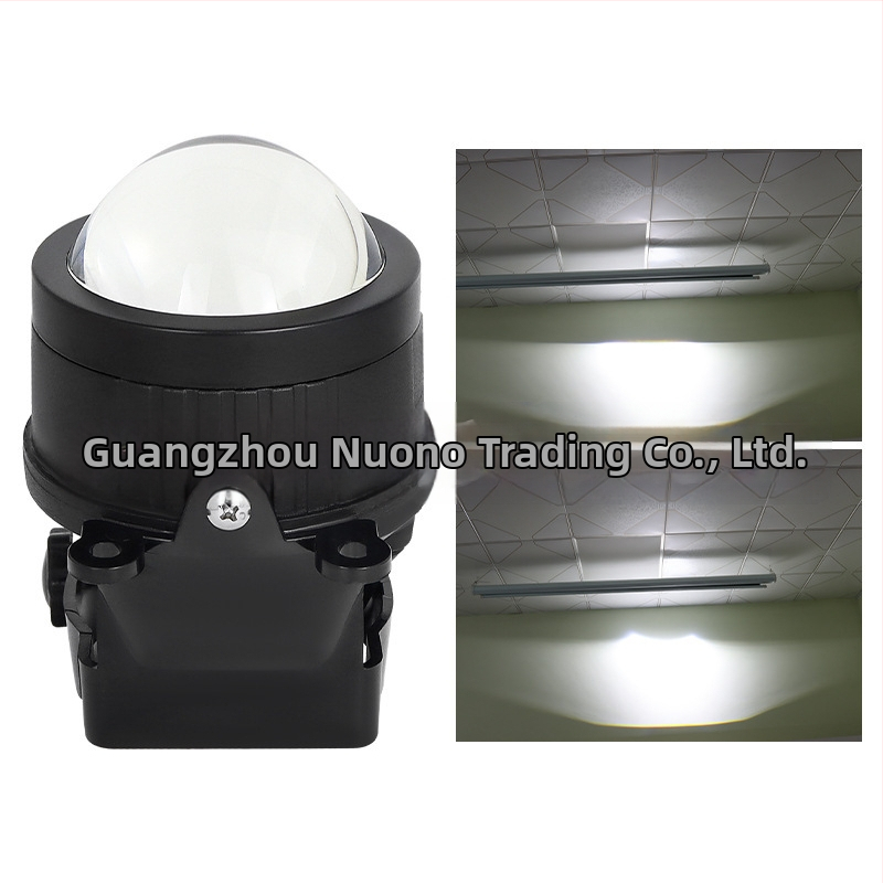 Miglas gaisma ar četrstūra stiprinājumu un lēcu, daudzkrāsas LED, 9-32V, 55W, 6500lm, IP68, Nono