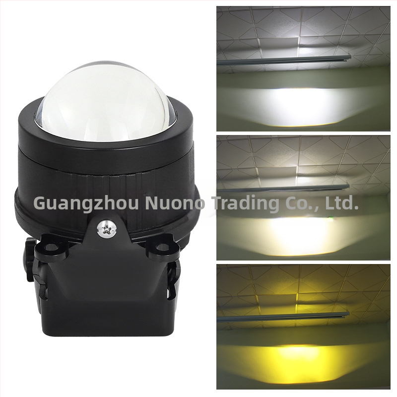 Miglas gaisma ar četrstūra stiprinājumu un lēcu, daudzkrāsas LED, 9-32V, 55W, 6500lm, IP68, Nono