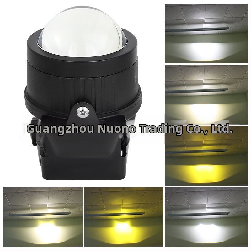 Miglas gaisma ar četrstūra stiprinājumu un lēcu, daudzkrāsas LED, 9-32V, 55W, 6500lm, IP68, Nono