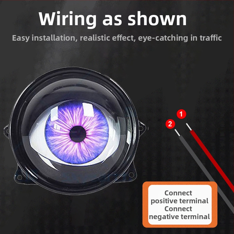 LED miglas lukturi Lens Devil Eyes, 12V, 5000 lm, LED gaismas avots, Fog076