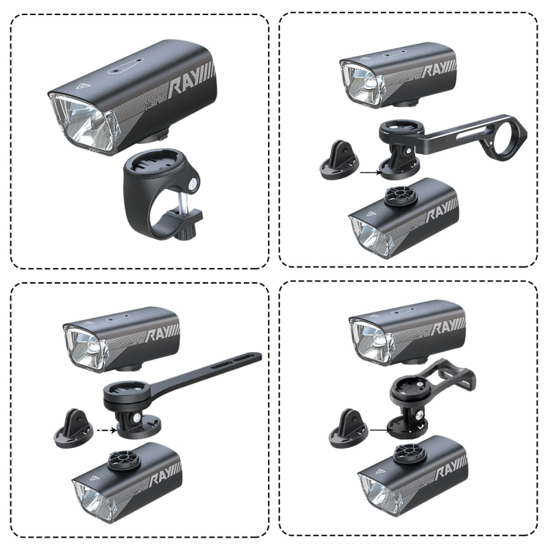 Kerékpár első lámpa 1800 lm, függő szerelés, vezeték nélküli távvezérlő, anti-glare, vízálló