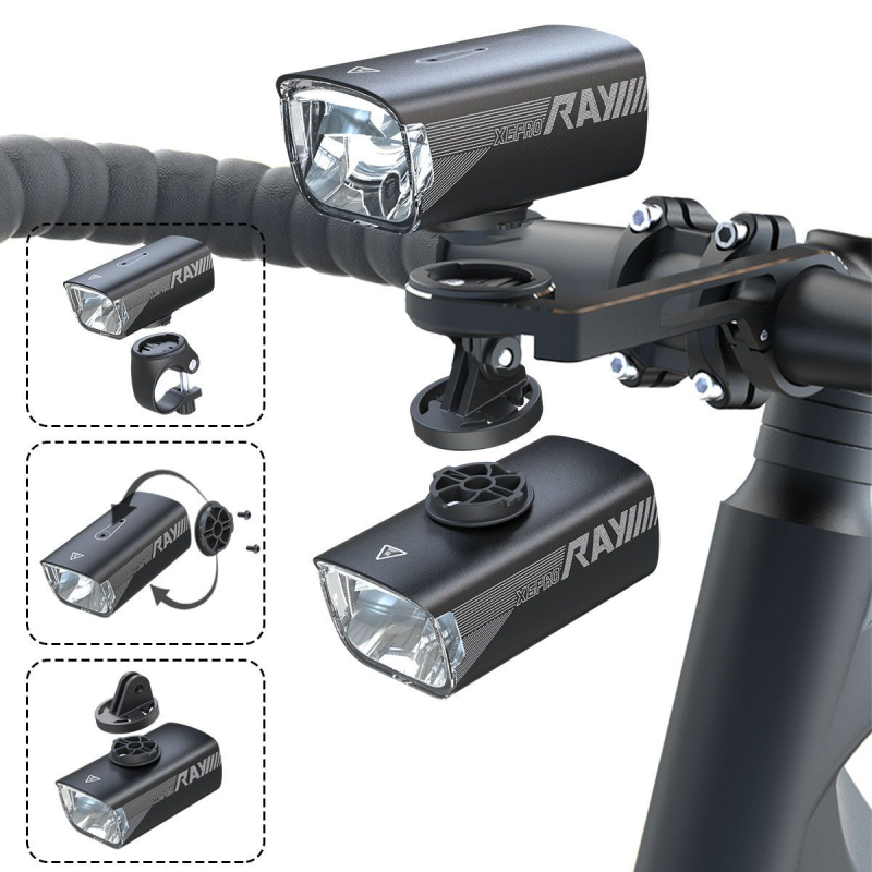 Kerékpár első lámpa 1800 lm, függő szerelés, vezeték nélküli távvezérlő, anti-glare, vízálló
