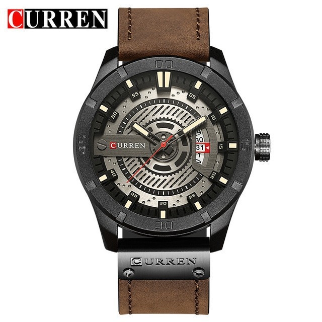 Muški sat Curren 8301 s kalendarom, kvarcni mehanizam, 45 mm cifernik, vodootpornost 30 m, remen od imitirane kože