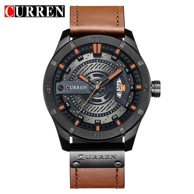 Muški sat Curren 8301 s kalendarom, kvarcni mehanizam, 45 mm cifernik, vodootpornost 30 m, remen od imitirane kože