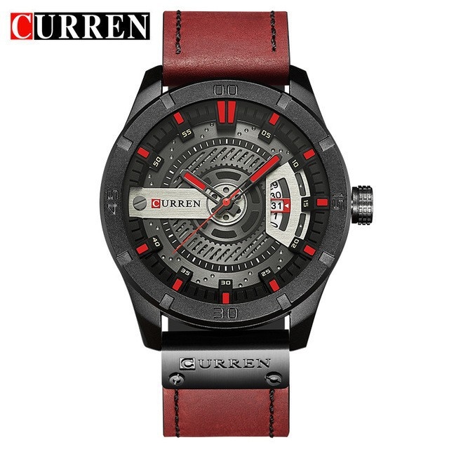Muški sat Curren 8301 s kalendarom, kvarcni mehanizam, 45 mm cifernik, vodootpornost 30 m, remen od imitirane kože