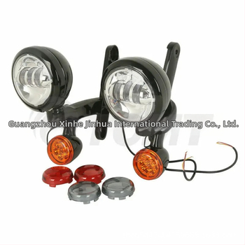 XHJH LED miglas gaismas stiprinājumu komplekts Harley‑Davidson Road King/Big Glide – pagrieziena rādītāja stiprinājums (1994–2024)