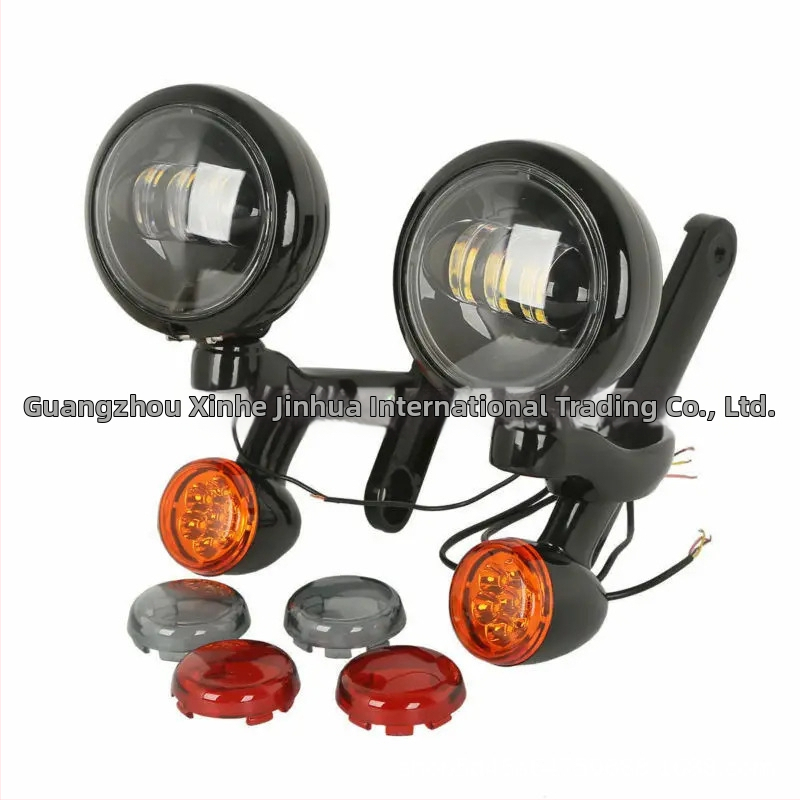 XHJH LED miglas gaismas stiprinājumu komplekts Harley‑Davidson Road King/Big Glide – pagrieziena rādītāja stiprinājums (1994–2024)