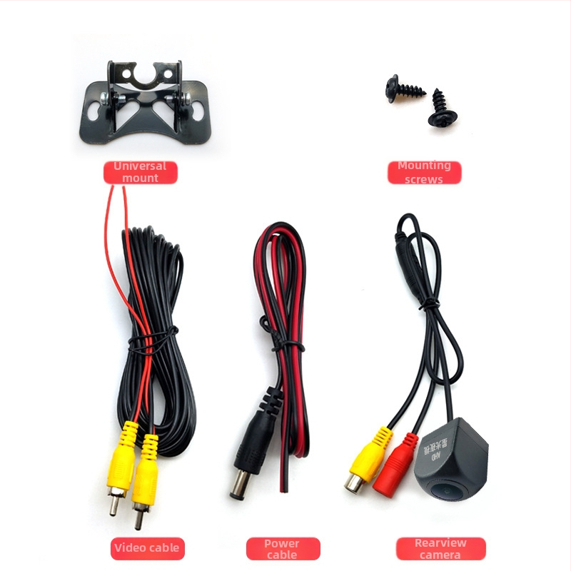 AHD Starlight tagurpidi parkimiskaamera 12V sõidukitele, 720P, reguleeritav üles-alla nurk, AV-signaal