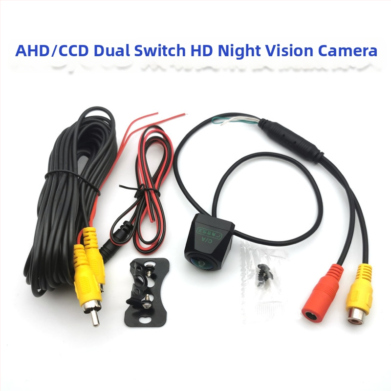 Kahekordse lülitusega tagurduskaamera auto navigatsioonisüsteemidele, AHD/CCD, 720p, 12V, reguleeritav vaatenurk