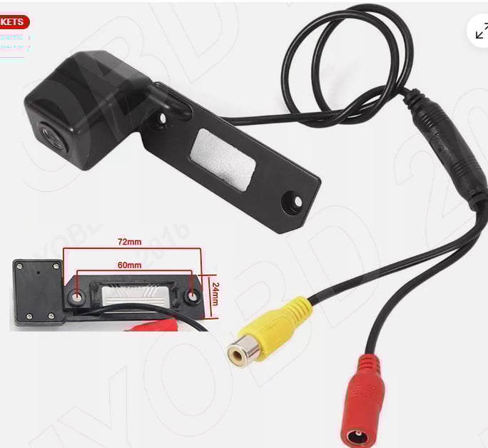 Juhtmevaba tagurkamra Volkswagen Multivan Caravelle T5/T5.1/T6, 12V, 170° vaatenurk, 500TVL lahutusvõime, kaks video sisendit, mudel JF-02298