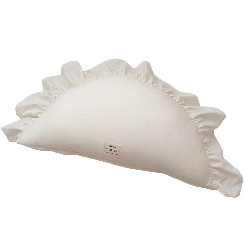 Párna belső maggal – pamut dumpling alakú párna hímzéssel, deréktámasz, ütközésvédő, levehető és mosható