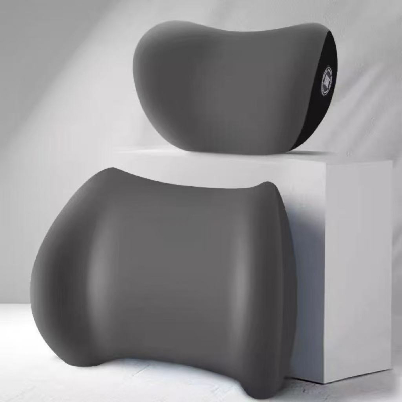 Automašīnas galvas un kakla spilvens – atmiņas putas, jostas atbalsts, elpojošs piena zīda audums, universāla piemērošana