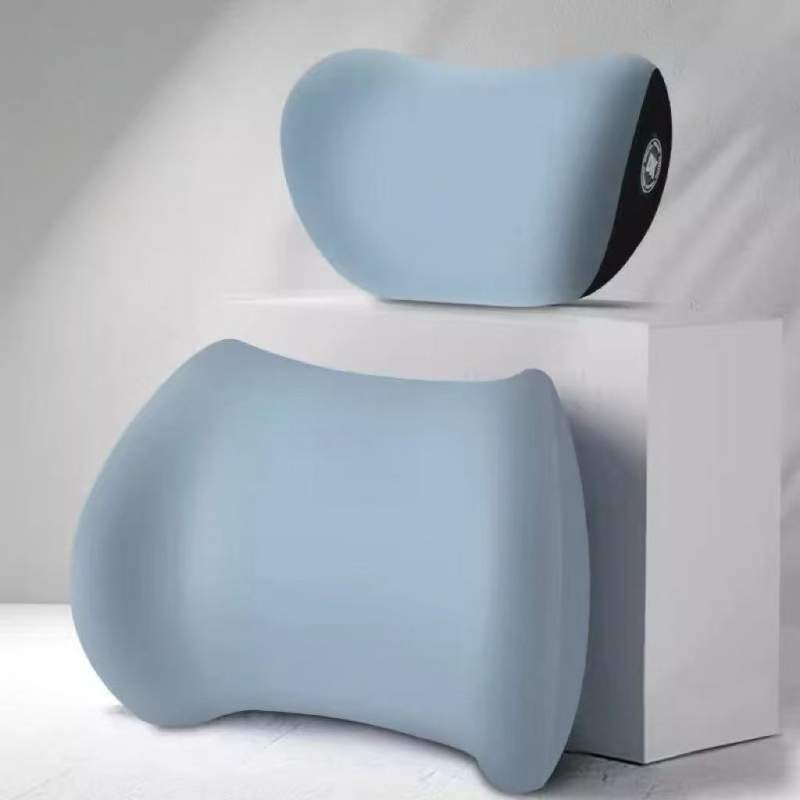 Automašīnas galvas un kakla spilvens – atmiņas putas, jostas atbalsts, elpojošs piena zīda audums, universāla piemērošana