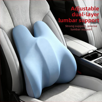 Automobiļa jostas atbalsta spilvens ar memory cotton pildījumu, neilona-spandex apdare, pielāgojama apstrāde, elpojošs