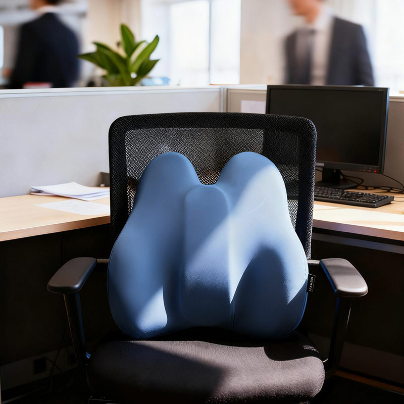 Automobiļa jostas atbalsta spilvens ar memory cotton pildījumu, neilona-spandex apdare, pielāgojama apstrāde, elpojošs