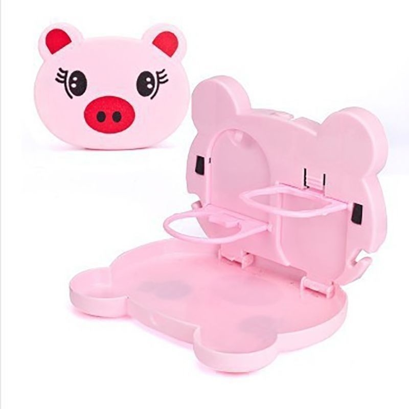 Auto siseruumis kokkupandav väike laud tagaistmele panda kujundusega, Tesla ühilduv