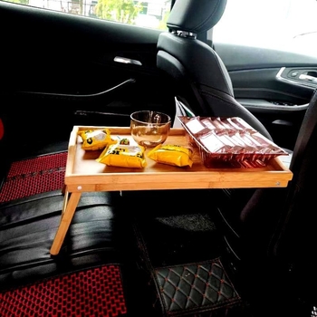 Sklopivi drveni stol za auto za čitanje i učenje – zidni montažni, skladištenje, univerzalna kompatibilnost