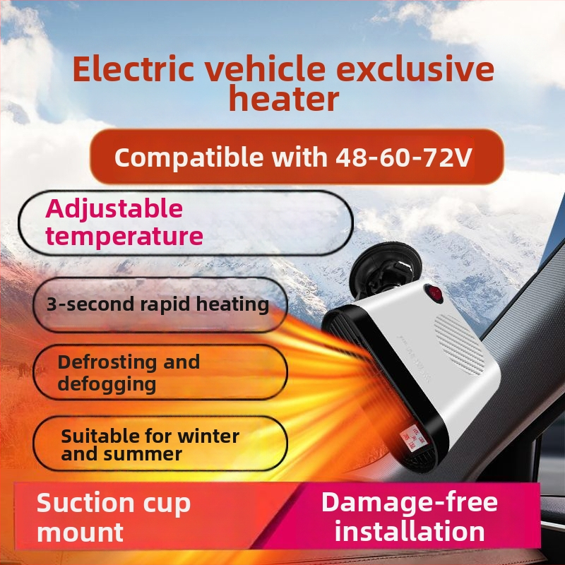 Elektrisk transportlīdzekļu apkures iekārta, paredzēta elektriskajiem tricikliem un kvadrikliem, atkausēšana un defogēšana