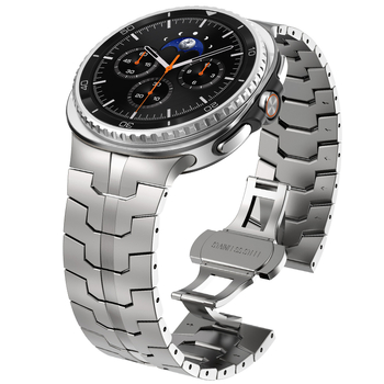 Nerđajući jednoslojni remen od nehrđajućeg čelika za Samsung Galaxy Watch8 Classic, s dizajnom s tri kuglice