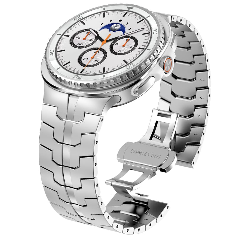 Nerđajući jednoslojni remen od nehrđajućeg čelika za Samsung Galaxy Watch8 Classic, s dizajnom s tri kuglice