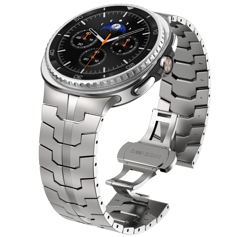 Nerđajući jednoslojni remen od nehrđajućeg čelika za Samsung Galaxy Watch8 Classic, s dizajnom s tri kuglice