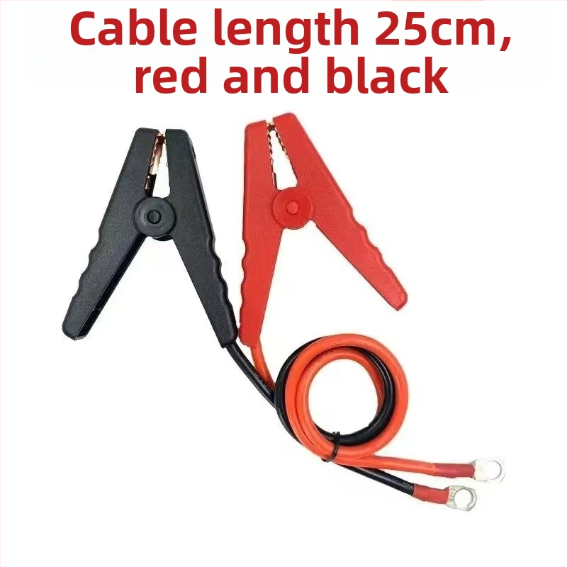 Ārkārtas 12V akumulatora savienojuma kabelis ar vara deguna klipu invertoram