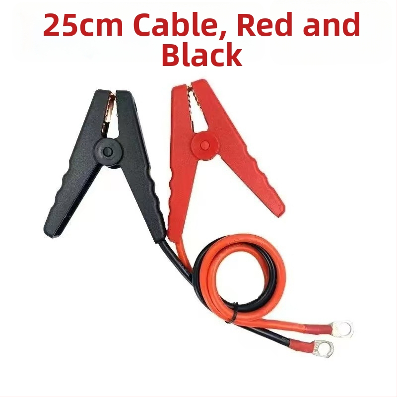 Ārkārtas 12V akumulatora savienojuma kabelis ar vara deguna klipu invertoram