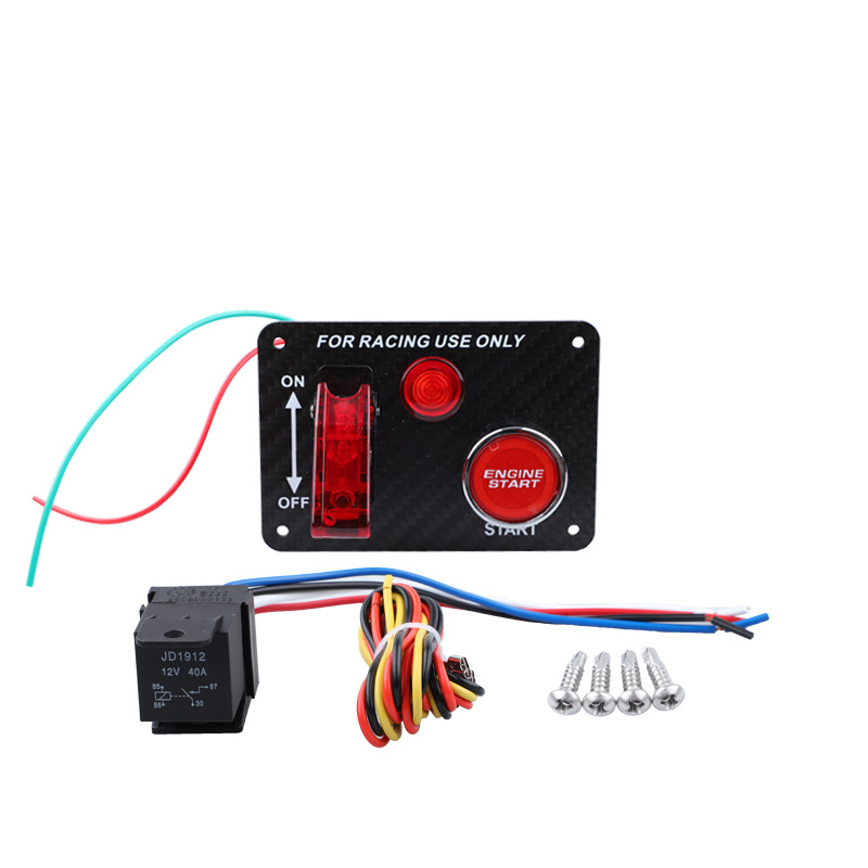 Универсален автомобилен превключвател за запалване, едно натискане за старт и LED индикатор, интегриран дизайн