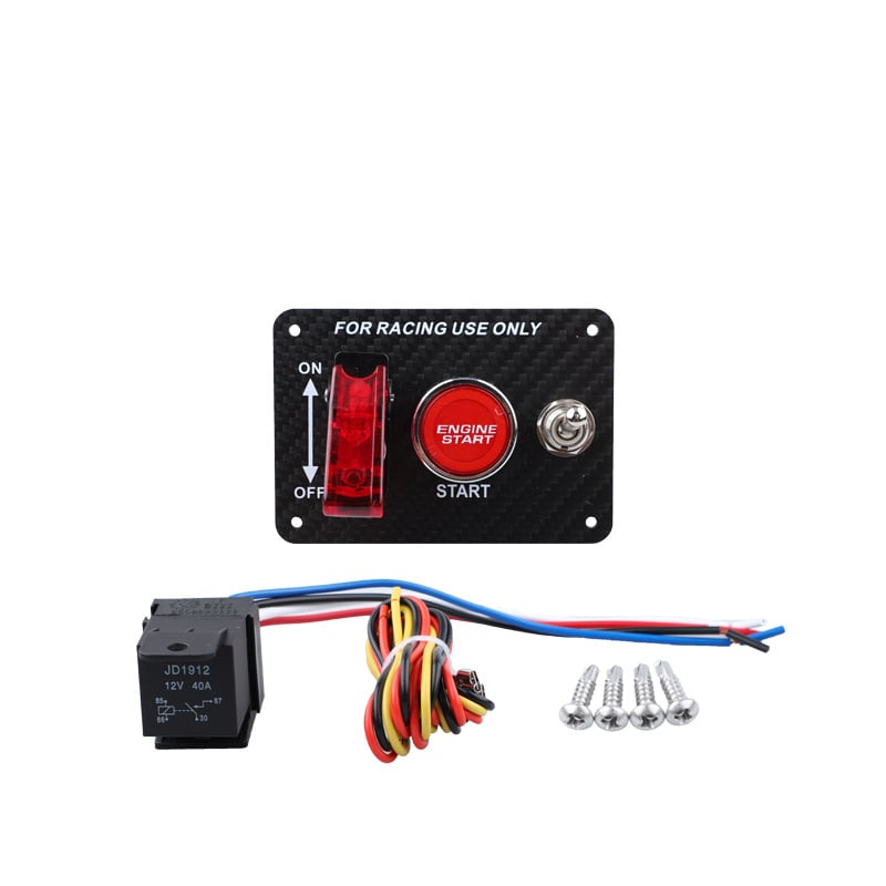 Универсален автомобилен превключвател за запалване, едно натискане за старт и LED индикатор, интегриран дизайн