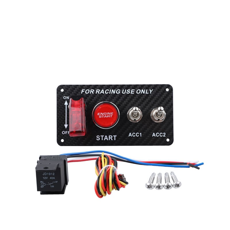 Универсален автомобилен превключвател за запалване, едно натискане за старт и LED индикатор, интегриран дизайн