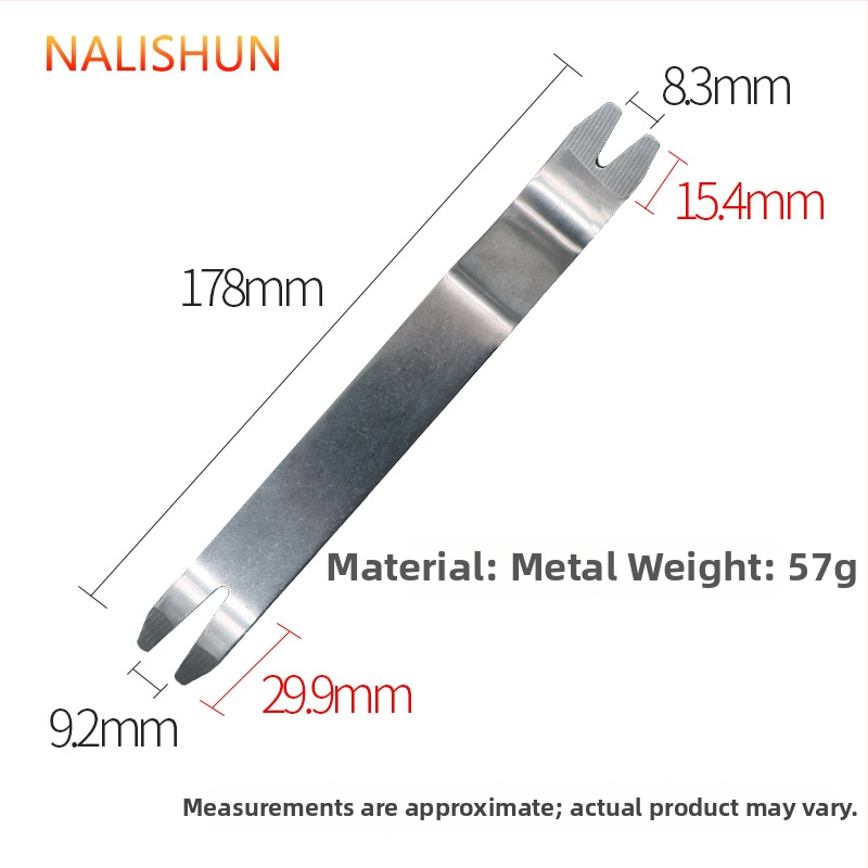 Automobiļa skaņas sistēmas un durvju paneļa demontāžas instruments – metāla konstrukcija, pry plate un skrūvgriezis, zīmols There Shun