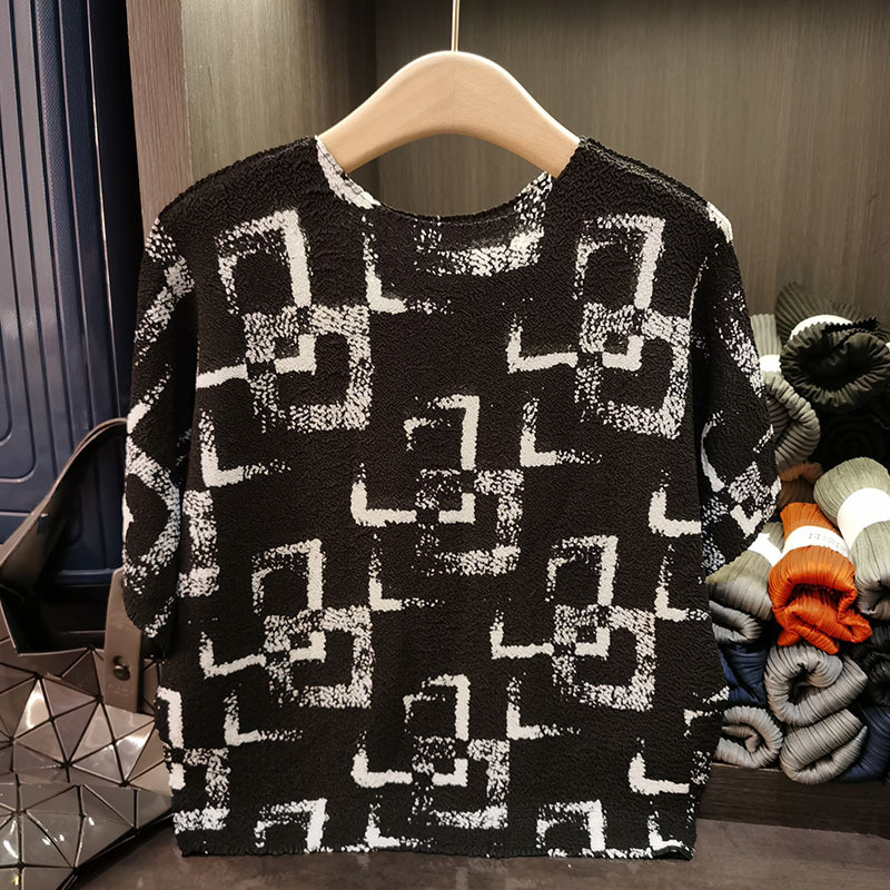 Ženski T-shirt s bat-stilom rukava, poliester, okrugli izrez, slobodan kroj, ljeto 2025