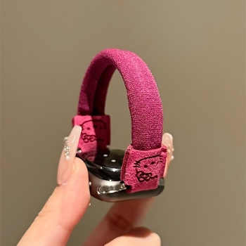 Remienok pre Apple Watch - nylon, mačací dizajn, 10 g, kompatibilný s Apple Watch, prispôsobiteľné rozmery rozhrania, zapínanie: kruh bez spony