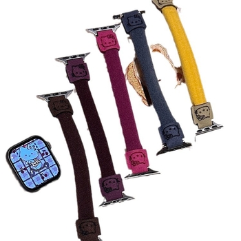 Remienok pre Apple Watch - nylon, mačací dizajn, 10 g, kompatibilný s Apple Watch, prispôsobiteľné rozmery rozhrania, zapínanie: kruh bez spony