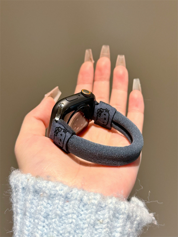 Remienok pre Apple Watch - nylon, mačací dizajn, 10 g, kompatibilný s Apple Watch, prispôsobiteľné rozmery rozhrania, zapínanie: kruh bez spony