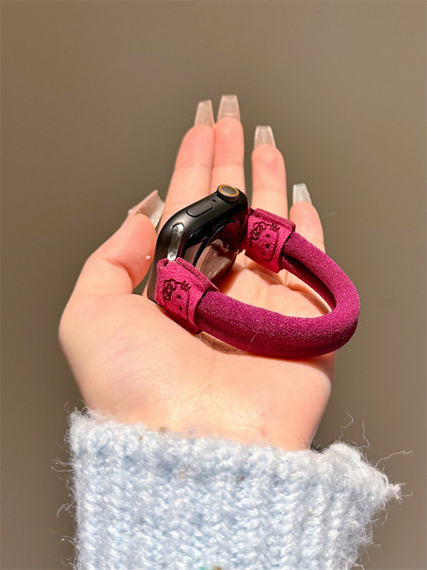 Remienok pre Apple Watch - nylon, mačací dizajn, 10 g, kompatibilný s Apple Watch, prispôsobiteľné rozmery rozhrania, zapínanie: kruh bez spony