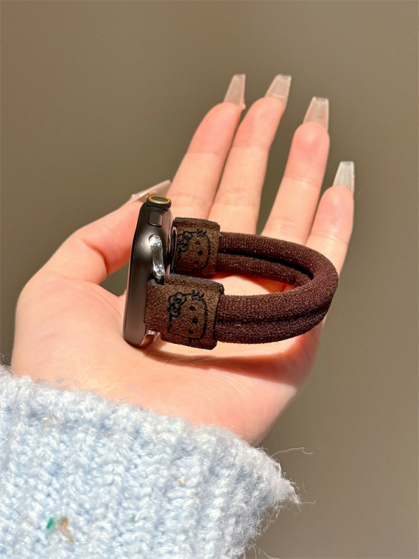 Remienok pre Apple Watch - nylon, mačací dizajn, 10 g, kompatibilný s Apple Watch, prispôsobiteľné rozmery rozhrania, zapínanie: kruh bez spony