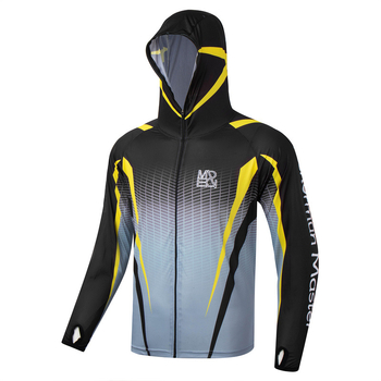 Elpojošs makšķerēšanas apģērba komplekts — ātra žūšana, UV aizsardzība, sintētisko šķiedru maisījums, svītrainais raksts, unisex