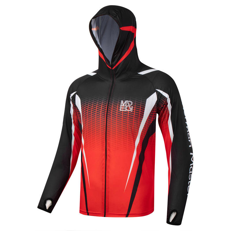 Elpojošs makšķerēšanas apģērba komplekts — ātra žūšana, UV aizsardzība, sintētisko šķiedru maisījums, svītrainais raksts, unisex