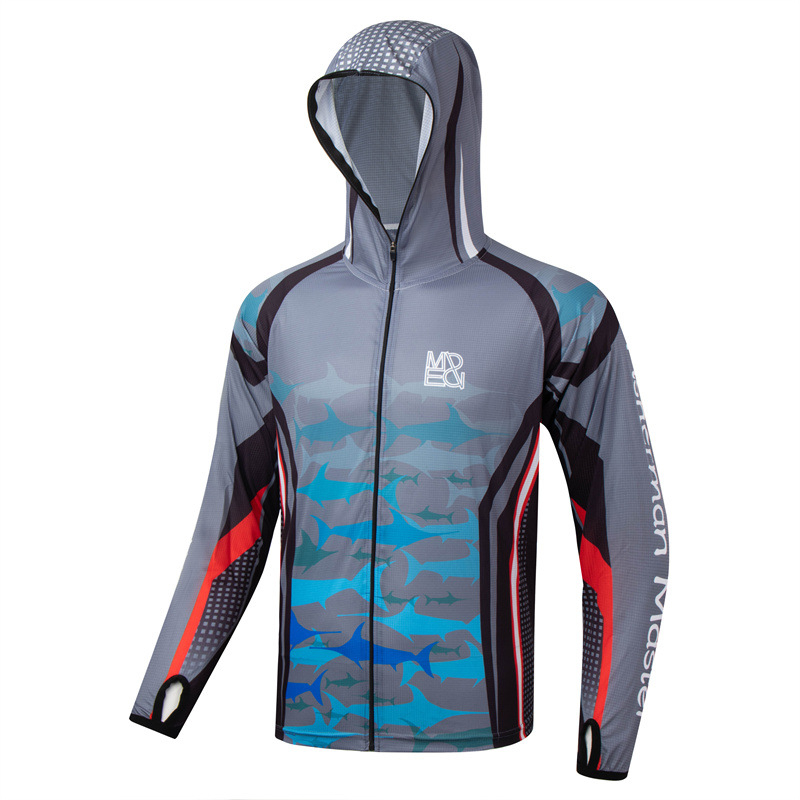 Elpojošs makšķerēšanas apģērba komplekts — ātra žūšana, UV aizsardzība, sintētisko šķiedru maisījums, svītrainais raksts, unisex